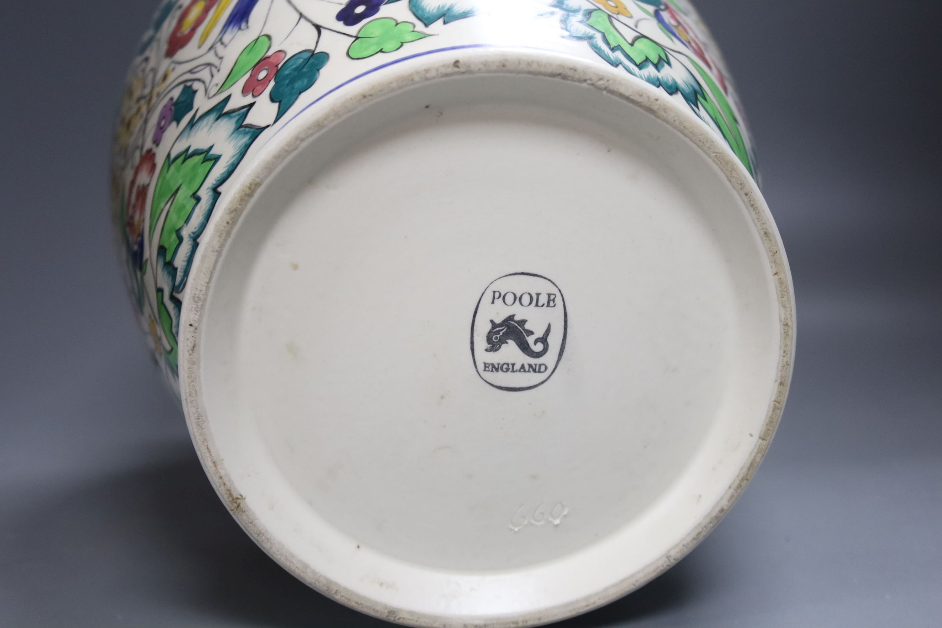 A large Poole pottery vase, height 33cm
